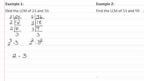 2.4c Least Common Multiple-LCM Using Prime Factorization