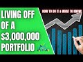 Living Off Of A $3,000,000 Dividend Stock Portfolio | How & What To Know