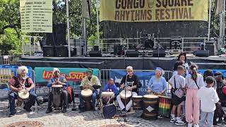 Drumming Circle at Congo Square Rhythms Festival 2024