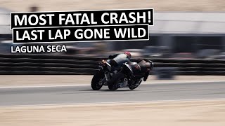 FATAL CRASH! Last Lap Gone Wild, Laguna Seca, MotoAmerica