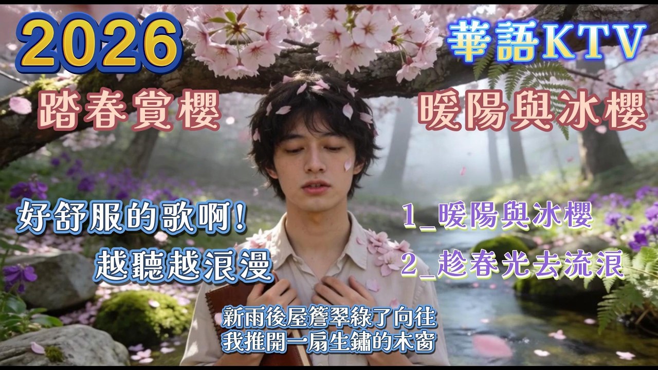 🎀🎄【趁春光去流浪-好聽組曲】 動態歌詞KTV~好舒服的歌啊! , 越聽越浪漫愜意! ~踏春賞櫻去囉~好聽好唱 #中文情歌 #ktv