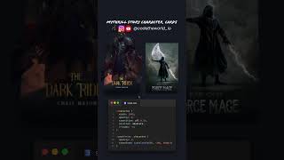 MYTHRILL Story Character Cards #programming #coding #htmlcss #javascripttutorial #html #code #reply
