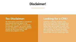 AgVOLs Webinar Recordkeeping's Tie to Taxes