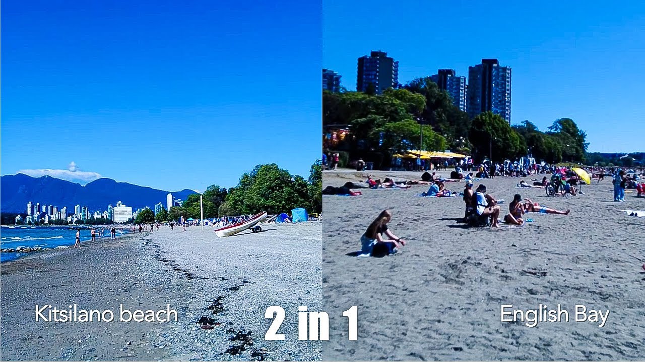 Kitsilano and English Bay 2 in 1 Side by Side 4k Walking Tour 60 FPS YouTube