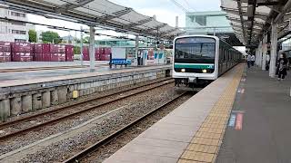E501系到着シーン@日立駅
