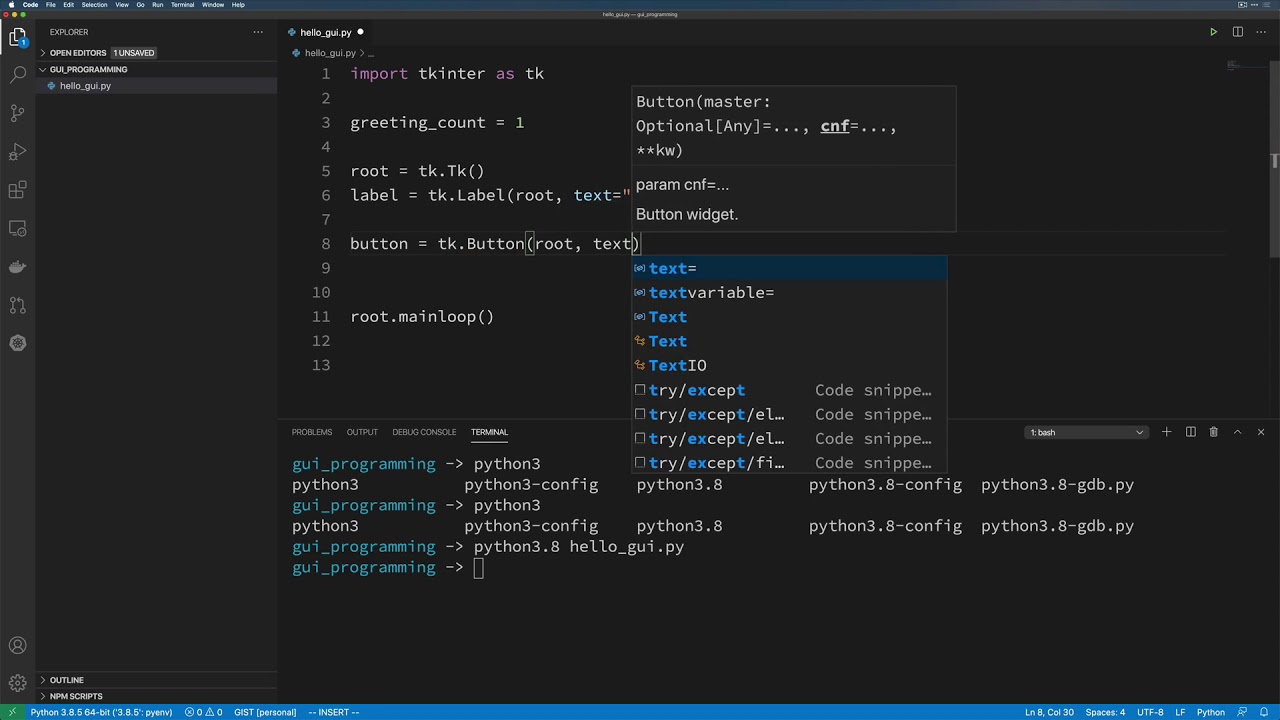 8 Building a Simple GUI Application with tkinter - YouTube