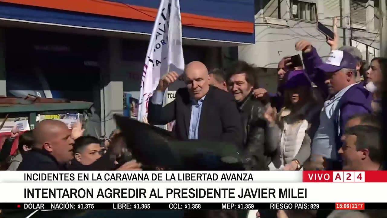 📢 TENSIÓN Y AGRESIÓN EN LA CARAVANA DE JAVIER MILEI EN LOMAS DE ZAMORA