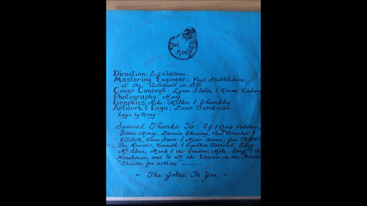 Back Road - Joke's On You JUPITER 1980