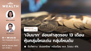 เงินบาทอ่อนค่าสุดรอบ 13 เดือน หุ้นกลุ่มไหนเด่น-ดับ | Morning Wealth 25 มิถุนายน 2564 เงินบาทอ่อนค่าสุดรอบ 13 เดือน หุ้นกลุ่มไหนเด่น-ดับ | Morning Wealth 25 มิถุนายน 2564