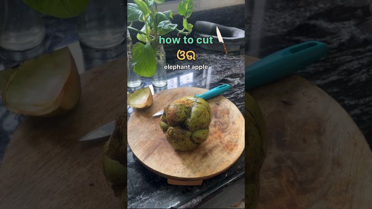 ଓଉ katiba ra sahaja pranali | how to cut elephant apple 