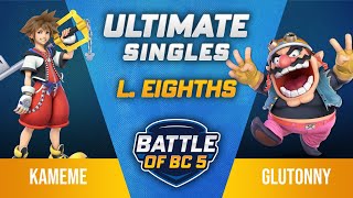 Kameme (Sora) vs Glutonny (Wario) - Ultimate Singles Losers Top 8 Qualifier - Battle of BC 5