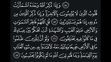 سورة الزمر.الاية 45-47.القرآن الكريم.ماهر المعيقلي[وَإِذَا ذُكِرَ ٱللَّهُ وَحْدَهُ ٱشْمَأَزَّتْ ]