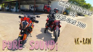 KTM 1290 SUPER ADVENTURE S VS GAS GAS 700 SM¡¡ (PURE SOUND + 4K)   -RAW-