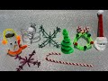 Petit Bonhomme De Noël Vintage En Chenille Et Cure-pipe – Décoration Suspendue 12 Cm – état Frais