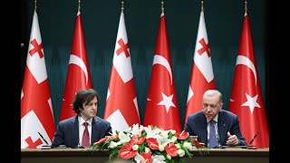 Cumhurbaşkanımız Erdoğan, Gürcistan Başbakanı Kobakhidze ile ortak basın toplantısı düzenledi