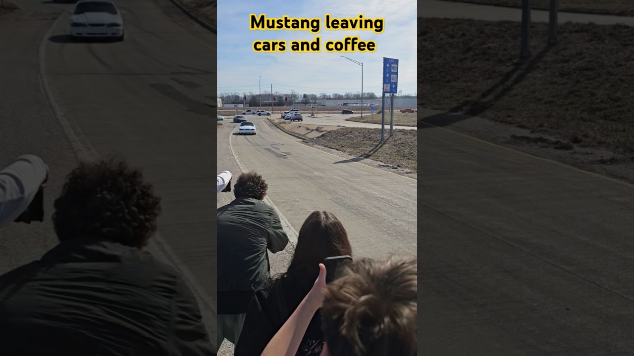 Mustang fails leaving cars and coffee