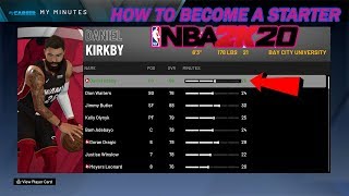 HOW TO BECOME A STARTER IN NBA 2K20 MYCAREER - EASIEST WAY TO MAKE THE STARTING LINEUP