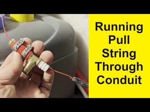 Running Pull String Through Conduit 