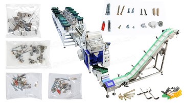 Automatic Hardware Fastener Counting Packing Machine With 18 Vibration Devices
