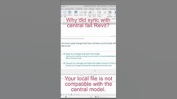 Why did sync with central fail Revit