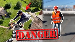 ОПАСНЫЙ ПАРКУР прыжок на крыше / Dangerous Parkour Rooftop