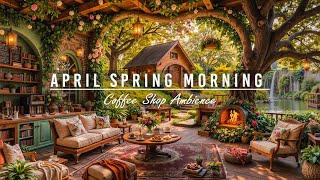 April Spring Morning at Cozy Coffee Shop Ambience 🌺 Soft Jazz Instrumental Music for Relax,Good Mood screenshot 5