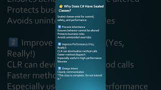 Sealed Class in C# | Sealed Modifier - C# #dotnet #csharp #coding #programming