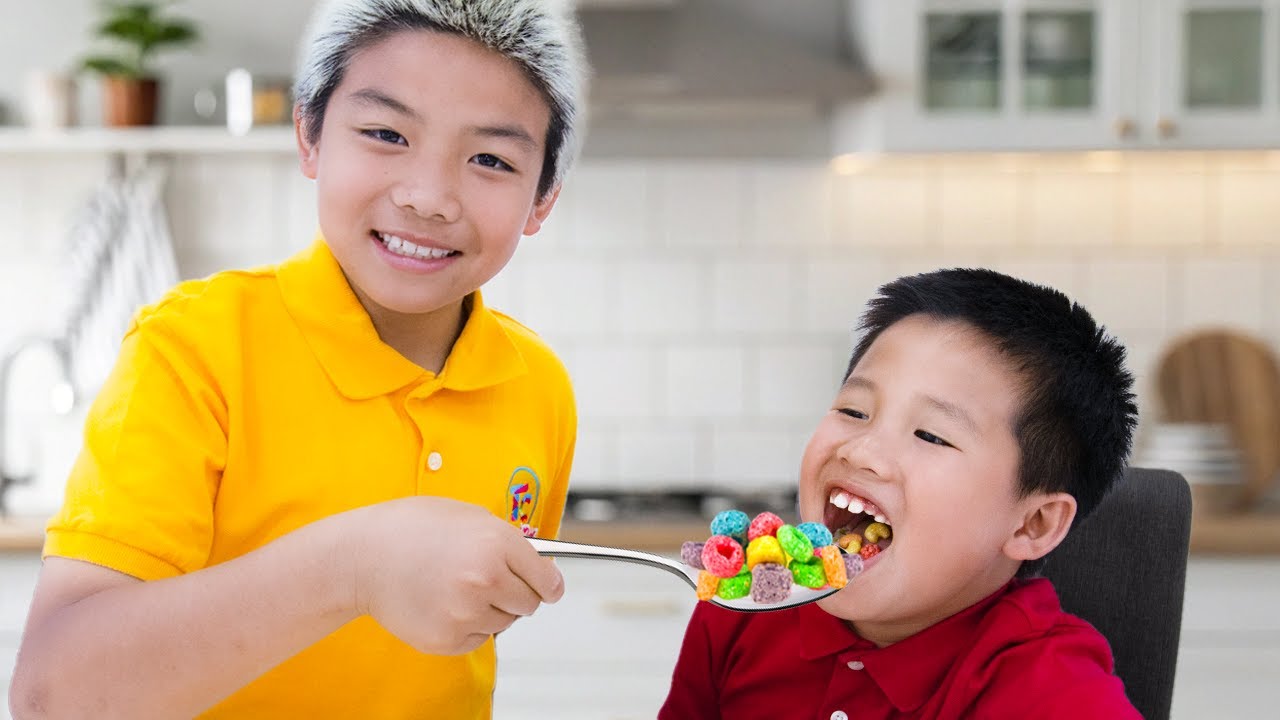 Eric's Big Brother Lesson: Helping Kaden with Slime Mess & Secret Handshakes!