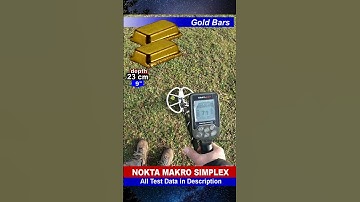 Nokta Makro Simplex Test with Gold Target in All Metal mode #metaldetectors #shortsvideo #detech