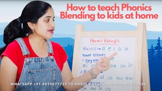 Phonic Blends - How to teach blending Consonant &amp; Vowel Digraph, Dipthong, R &amp; S blends, Long Vowels