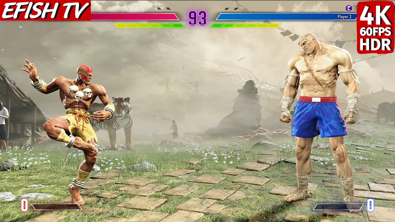 Dhalsim vs Sagat (Hardest AI) - Street Fighter 6