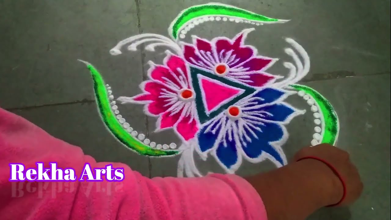 Daily use rangoli || Rangoli || Rangoli designs || Muggulu || ५*१ ठिपक्यांची रांगोळी