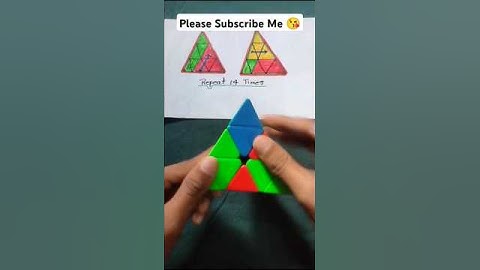 HOW TO SOLVE PYRAMID CUBE🤯| PYRAMID CUBE SOLVE MAGIC TRICK|  #rubikscube #shorts #shortsfeed