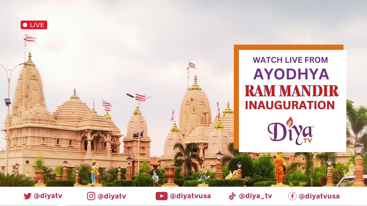 The inauguration ceremony of the Ram Mandir live from Ayodhya, India ...