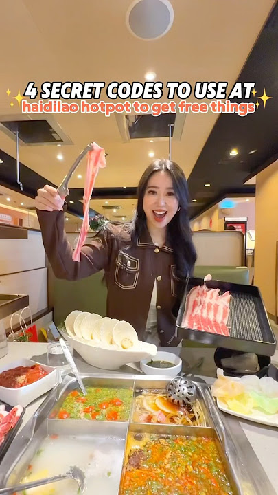 4 SECRET CODES TO USE AT HAIDILAO HOTPOT TO GET FREEBIES 😮 #haidilao #hotpothacks #free