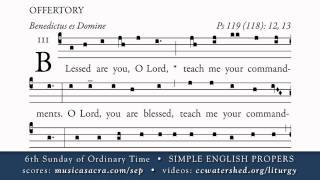 OFFERTORY • 6th Sunday of Ordinary Time • SIMPLE ENGLISH PROPERS