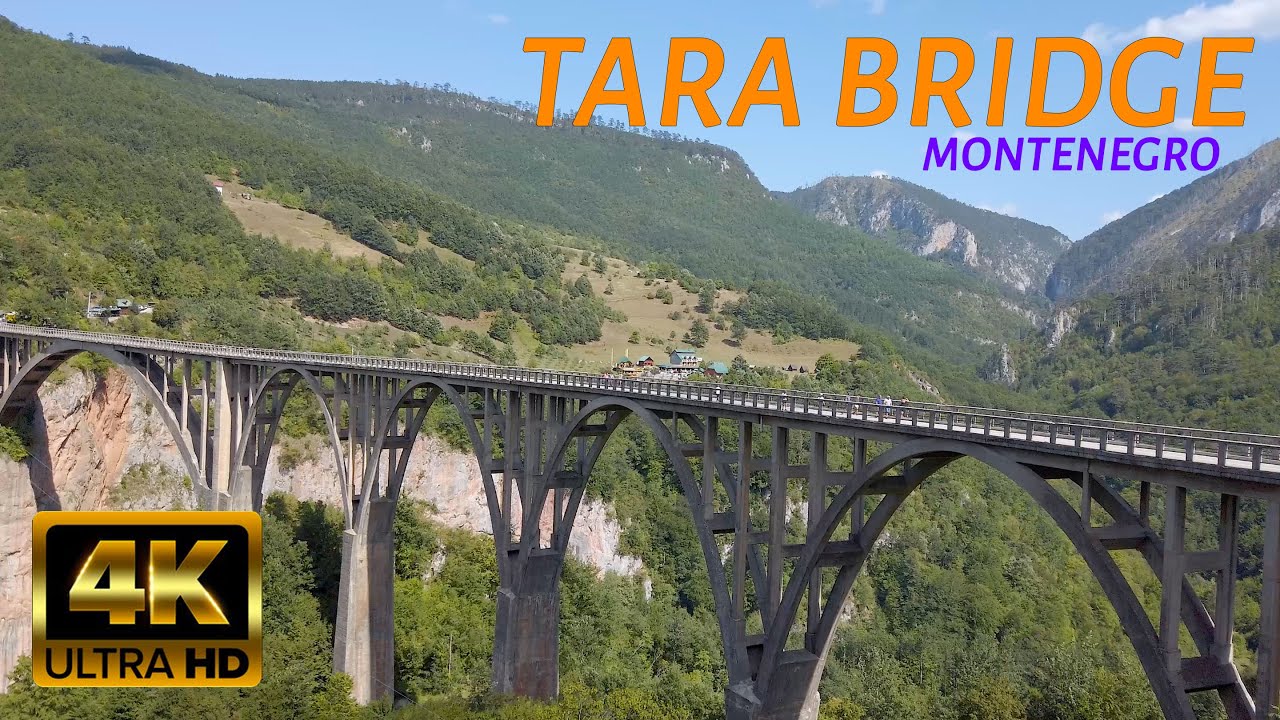 4K Черногория Мост Тара