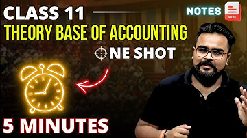 Theory Base of Accounting Class 11 Accounts ONE SHOT | Accounting Principles and Concepts