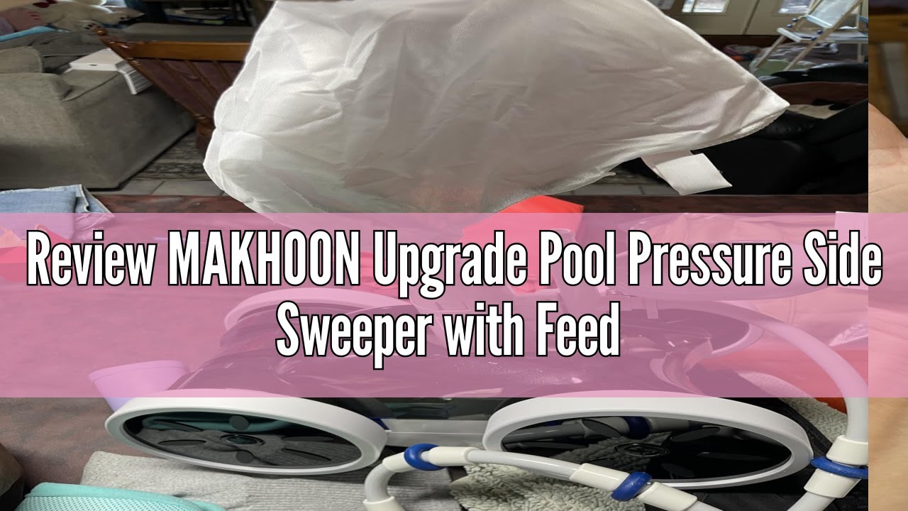 Review MAKHOON Upgrade Pool Pressure Side Sweeper with Feed Hose – Professional Pool Cleaner for Eff
