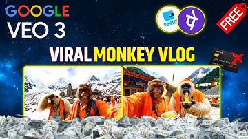 Viral Monkey AI Vlogs Video Kaise Banaye ?How To Make Al Monkey Vlog Video Reels ?