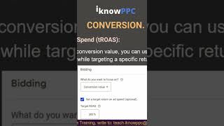 tROAS Bidding Google Ads #googleads #digitalmarketing #ppc #bidding #roas #conversion #iknowppc