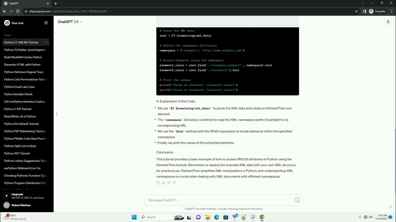 Accessing XMLNS attribute with Python Elementree - YouTube
