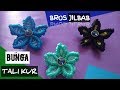DIY - Cara Membuat Bros Jilbab Bunga Dari Tali kur // How to make flowers hijab brooch from rope