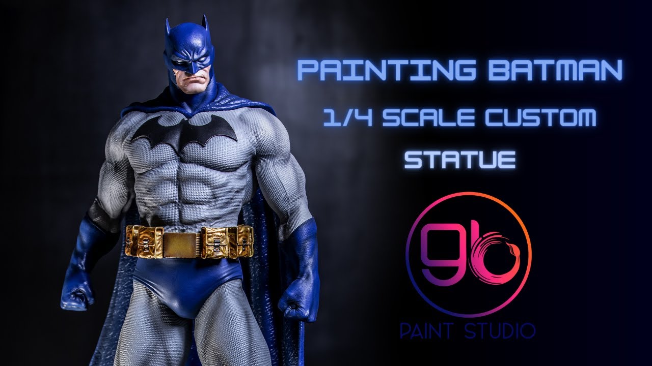 Painting Batman 1/4 Scale Custom Statue Dipingere Batman DC YouTube