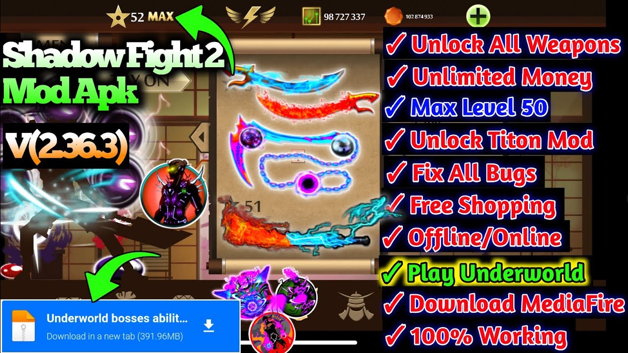 Shadow Fight 2 Mod Apk V2.36.3 Download Shadow 2 Mod