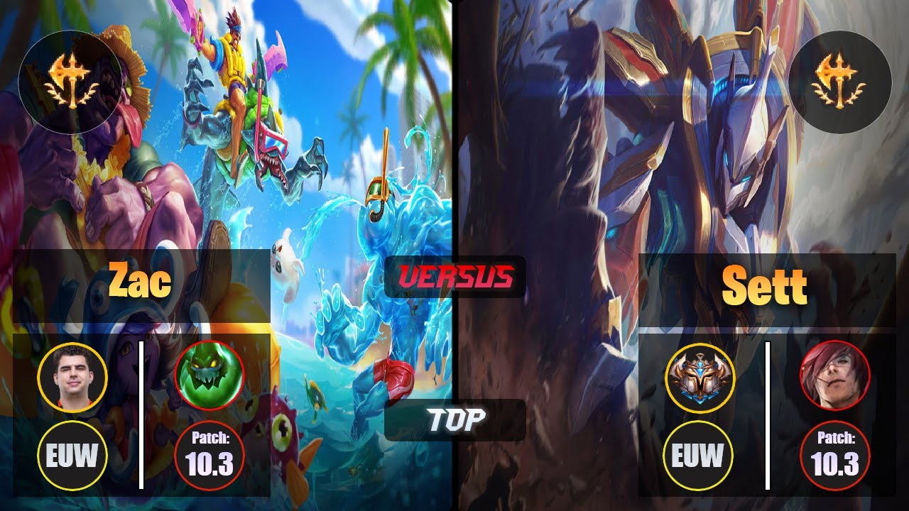 Bwipo ZAC (Top) [Conqueror] VS SETT - Challenger EUW Patch 10.3