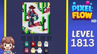 Pixel Flow Level 1813 Solution Walkthrough