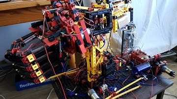 fischertechnik pneumatic "hand" ep. 210: Rerouting & gEDA,reconstruction camera hold, LED & speed up