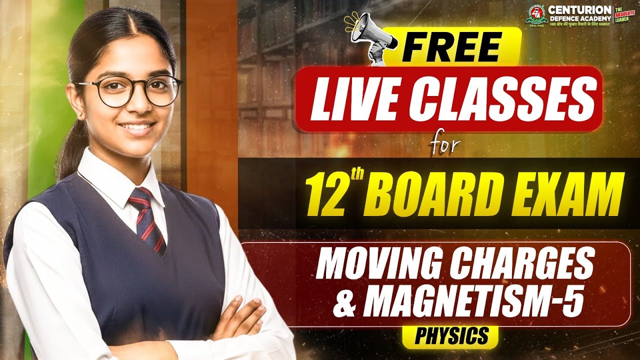12th Board Exam Live Class| Physics -Moving charges and Magnetism-05| NCERT Intext Qs+ CBSE Board Qs