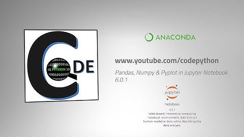 Run Pandas, Numpy and Pyplot in Jupyter Notebook 6.0.1